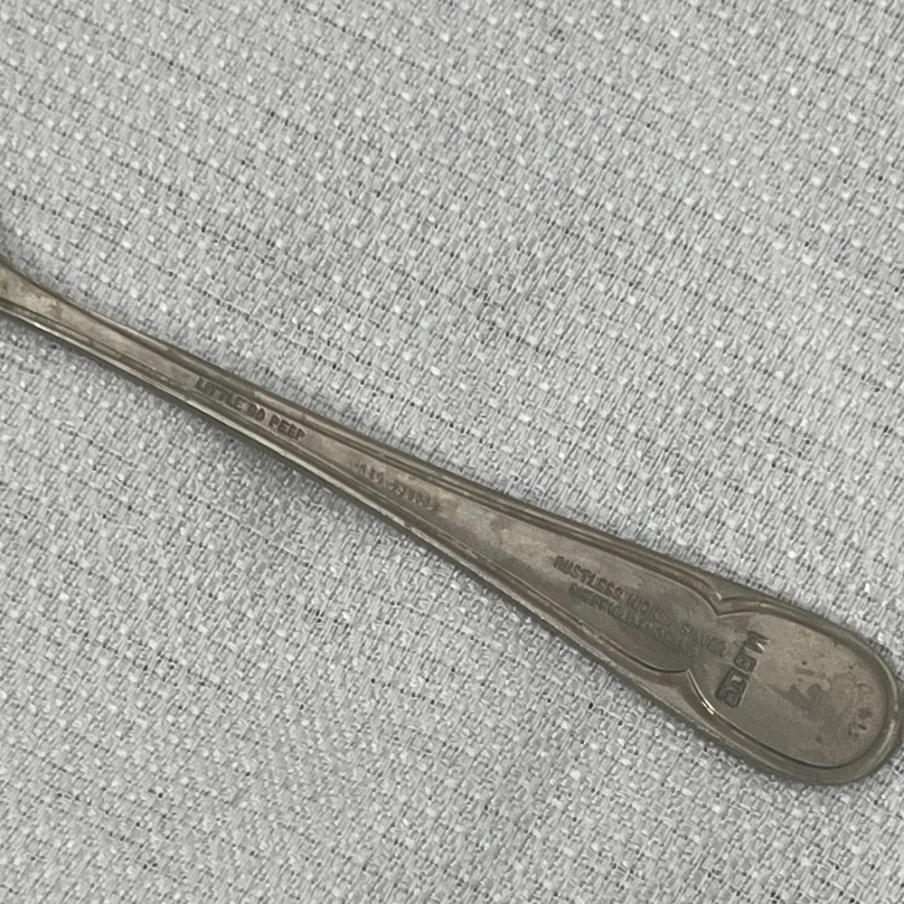 Vintage Little Bo Peep Rustless Nickel Silver Sheffield England Fork M.B. LTD
